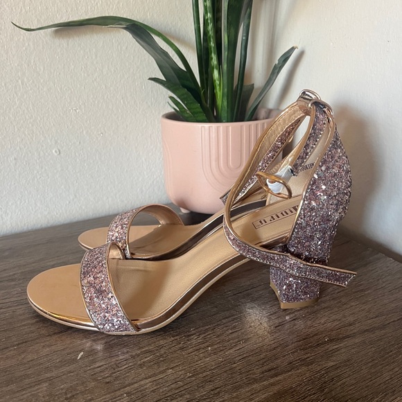 Rose Gold Glitter Heels - Picture 6 of 9